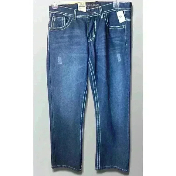 NEW Brooklyn Laundry Mens Premium Collection Jeans Size 34 x 30 Blue  - Picture 1 of 6
